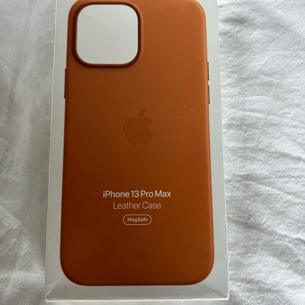 Apple Leather Case for iPhone 13 Pro Max - Burnt Orange